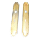 Set of 2 vintage hardware handle lock entries in gold-plated brass with pearl decor