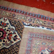 Handmade antique Persian camel hair runner 4' x 15.2' (122cm x 463cm) 1880s - 1B556