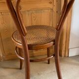 4 chaises bistrot Fischel en bois courbé et cannage