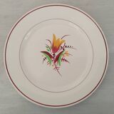 Old Earthenware Dinner Plates KG Lunéville Vintage Tulip Decor