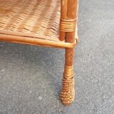 Vintage rattan table