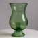 Green blown glass photophore from the Biot glassworks, height 22 cm.
