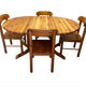 Table and chairs, pine, 1960s.