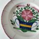 Pair of hand-painted antique plates – Rustic-chic floral decor