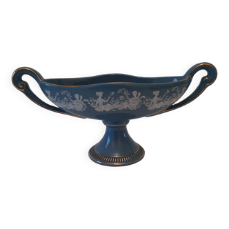 Blue porcelain pedestal bowl