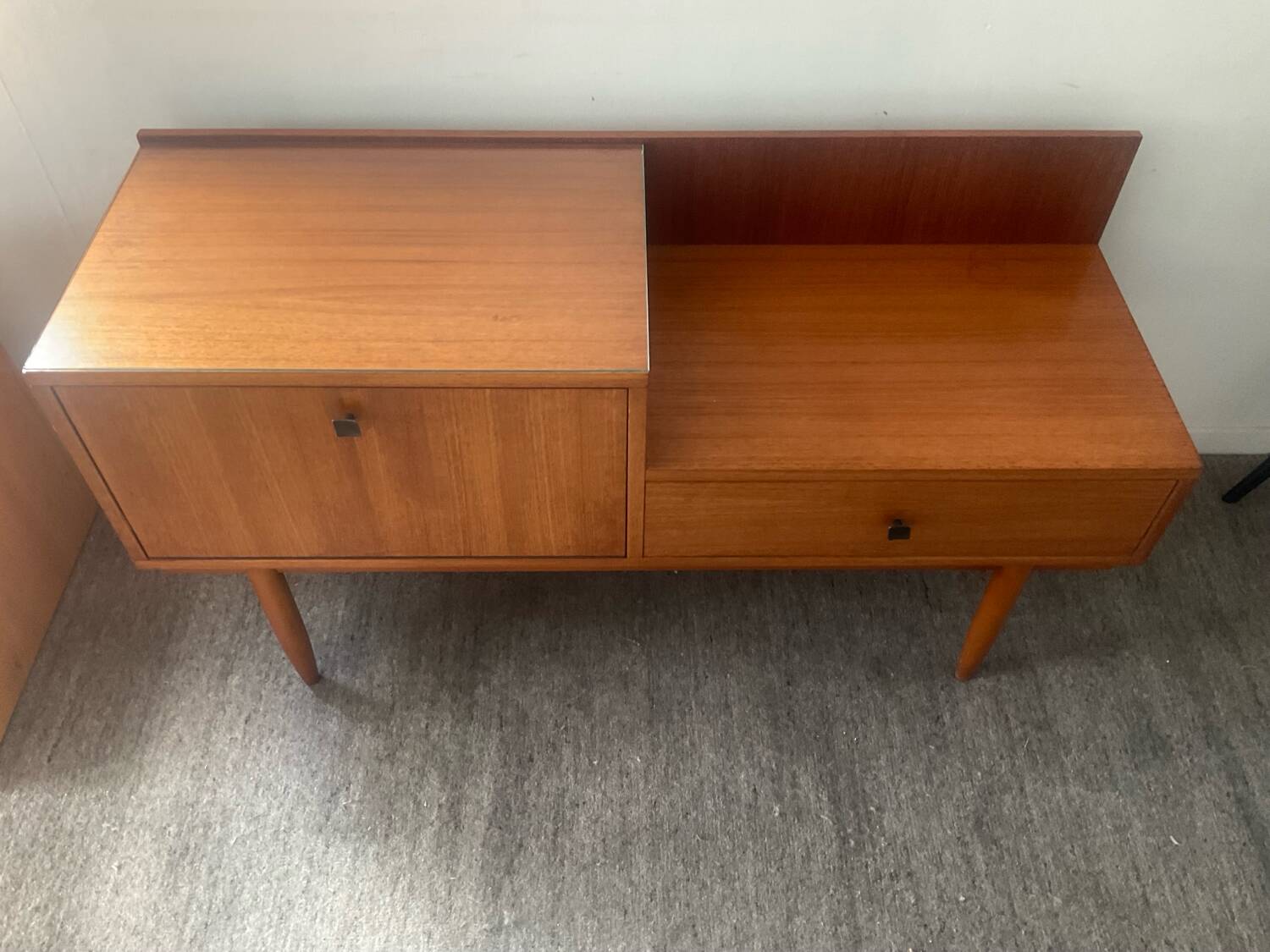 Console, Scandinavian teak sideboard, 1960s