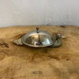 Foie gras display in metal and glass