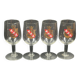4 beer glasses Champigneulles 70s