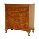 1940s vintage walnut commode with butler's serving tray.