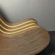 Curvy wavy pencil reed rattan bamboo low lounge chair, 1970s