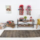 Narrow brown vintage runner 247x70cm
