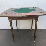 Table for games "Handkerchief" Napoleon III mahogany and brass fillet XIX century