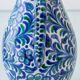 Fajalauza Ceramic Table Lamp with Hand-Woven Lampshade, Granada, Spain