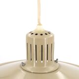 Beige khaki metal pendant light, 70s