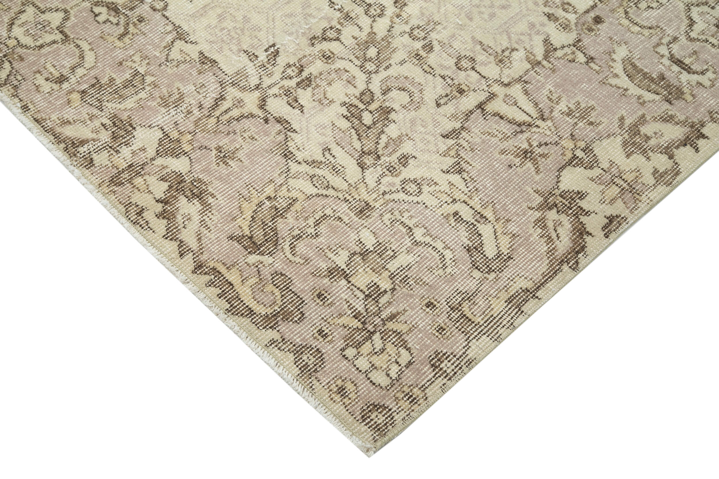 Hand-Knotted Unique Turkish Beige Rug 206 cm x 314 cm