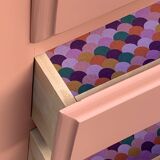 Vintage coral pink weekly planner H120