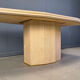 Vintage solid travertine dining table