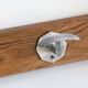 Wall coat rack in wood and metal