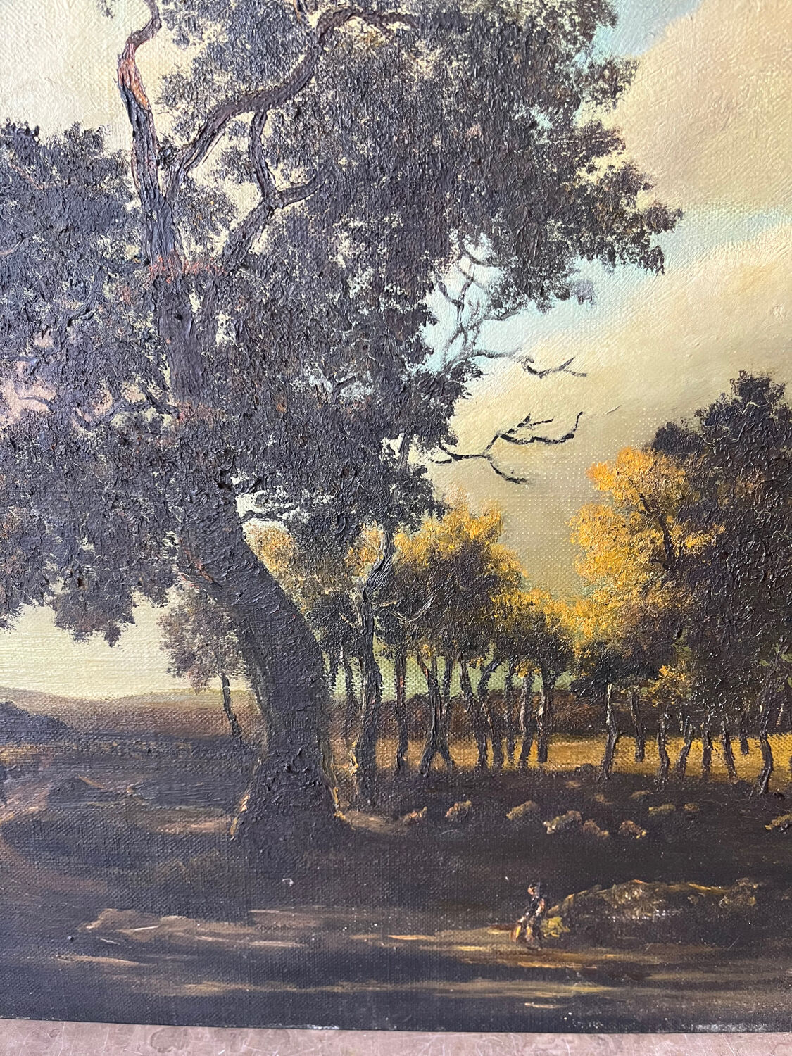 Landscape, oil on canvas, signed A. Santenas