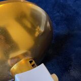 Lampe à pince Lita en métal doré et blanc