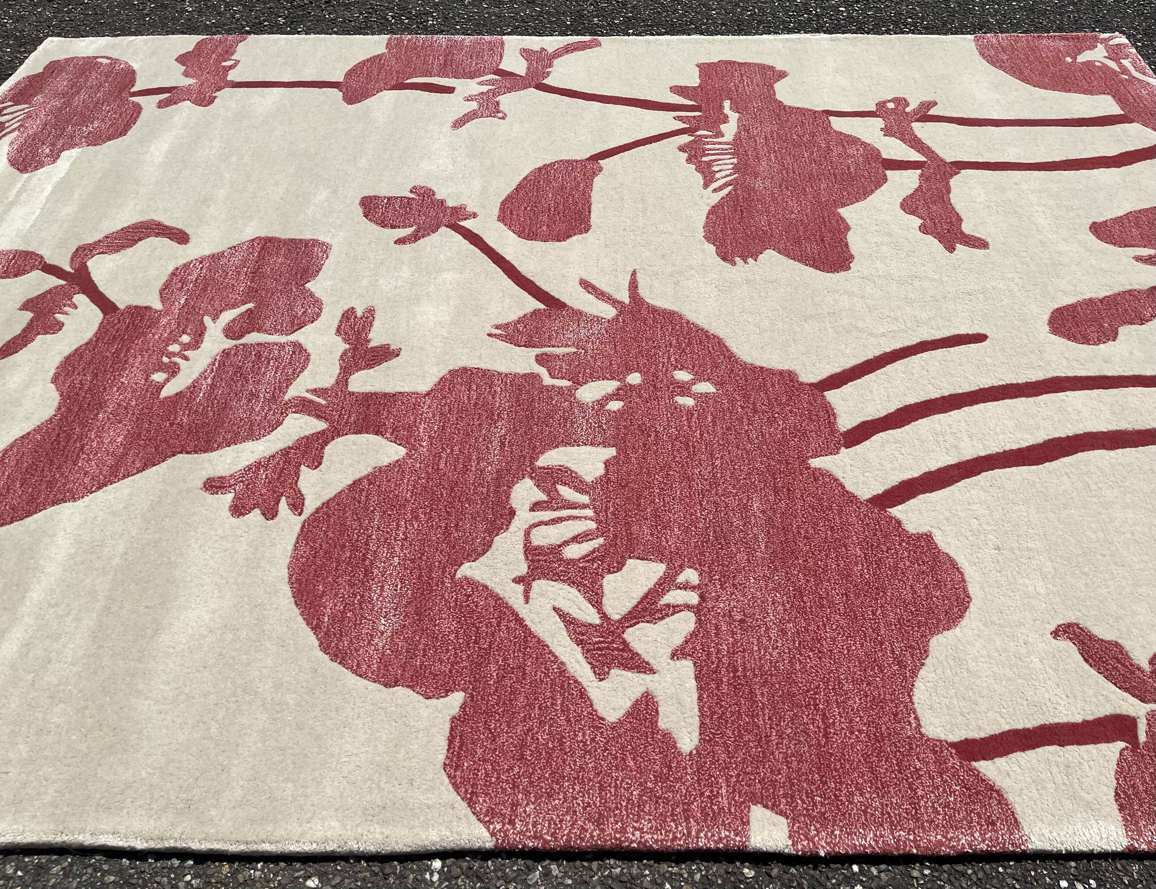 Modern carpets, floral art