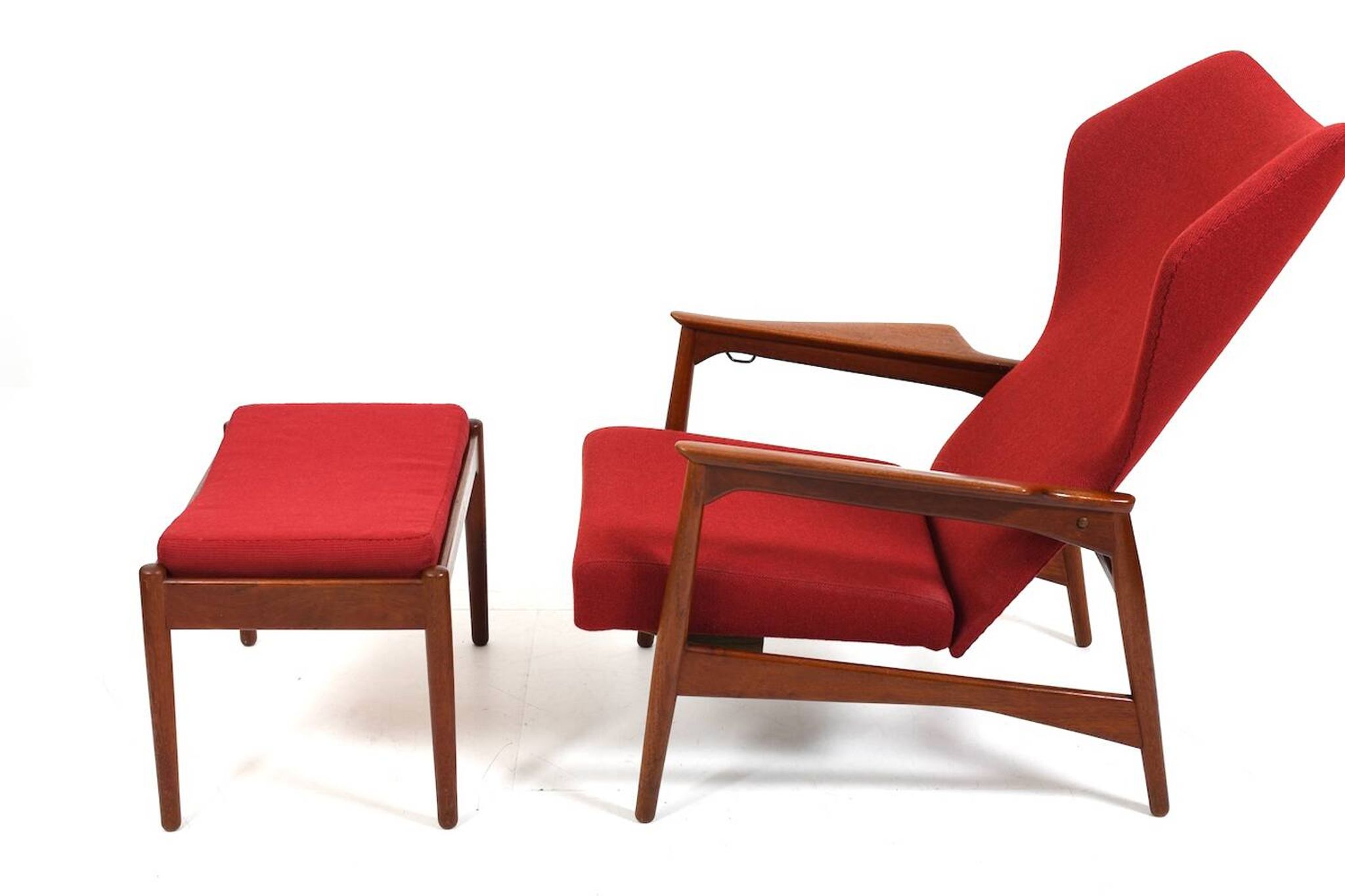 Fauteuil inclinable Cloud Master en teck Ib Kofod-Larsen 1950