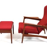 Ib Kofod-Larsen Teak Cloud Master Reclinner Chair 1950s