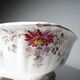 Antique Longchamp soup tureen/vegetable dish with polychrome daisies in ironstone.
