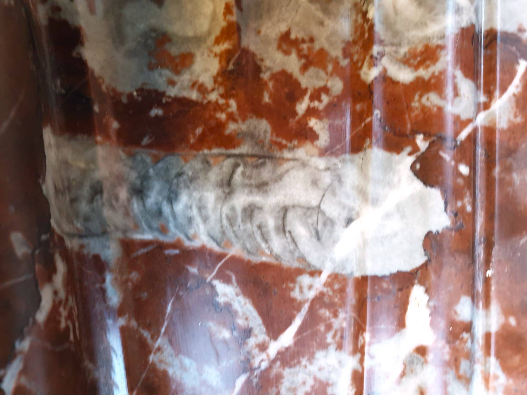 Louis XIV fireplace in Languedoc marble