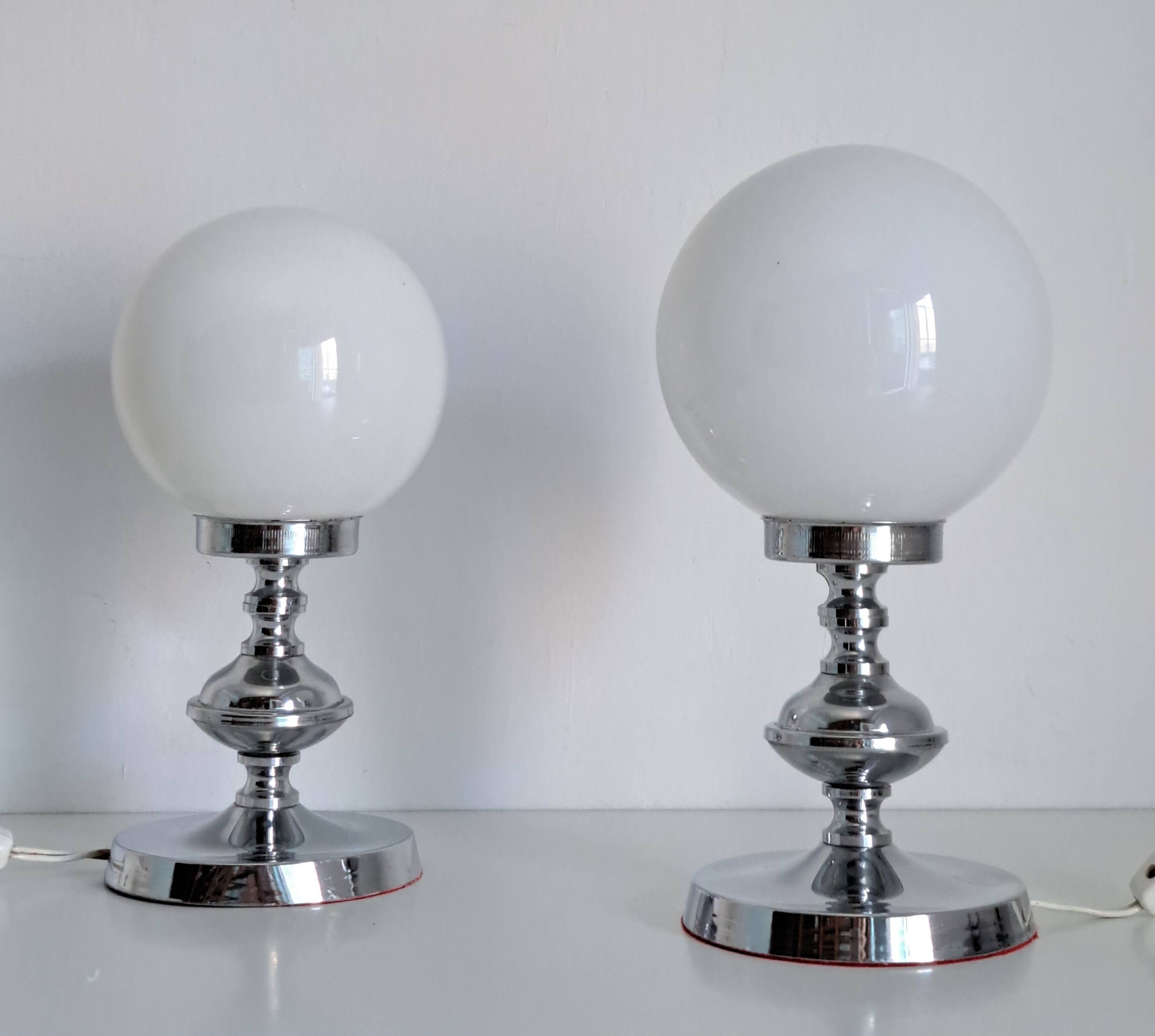 Pair of classic bedside lamps