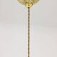 Vintage Golden & Opaline Glass 5-Arm Chandelier, 70s