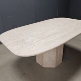 Vintage travertine dining table, 1970s