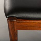 Danish Design Rosewood Reupholstered Z-chair by Kai Kristiansen, set of 4