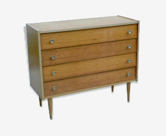 Commode vintage bois clair années 1970