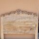 White cerused mango wood headboard
