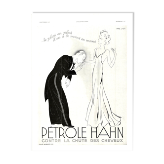 Affiche vintage années 30 Petrole Hanh