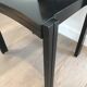 Set of 6 black wooden chairs