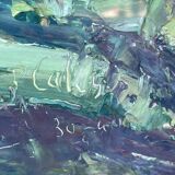 Painting by Abbé Calès, signed and framed.