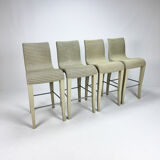 Set of 4 bar stools, Vincent Sheppard, Lloyd Loom Barstools, 2000s
