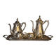 Silver-plated tea and coffee service with tray