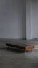 Belgian coffee table from the 80s, oak and blue stone from Belgium.