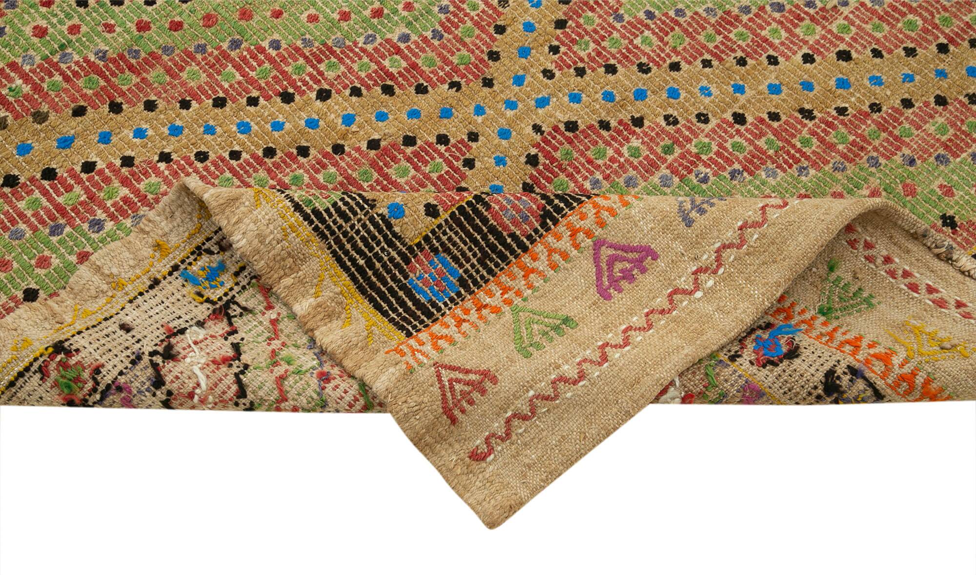 Turkish Handmade Vintage Anatolian Kilim 112 cm x 247 cm