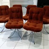 Suite of 6 chairs of italian vintage design year 1970