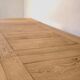 Extendable farmhouse table in solid oak, renovated.