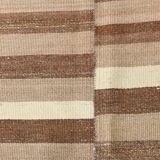 10x13 Dark Brown & Beige Vintage Kilim Rug, 311x394Cm