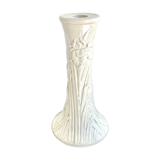 Ceramic candle holder iris flower