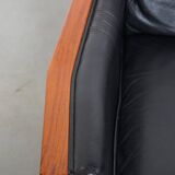 Fauteuil design Art Déco Schuitema de la série Decoforma en cuir noir