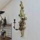 Pair of 86cm castle sconces in gilded wood from the 1940s