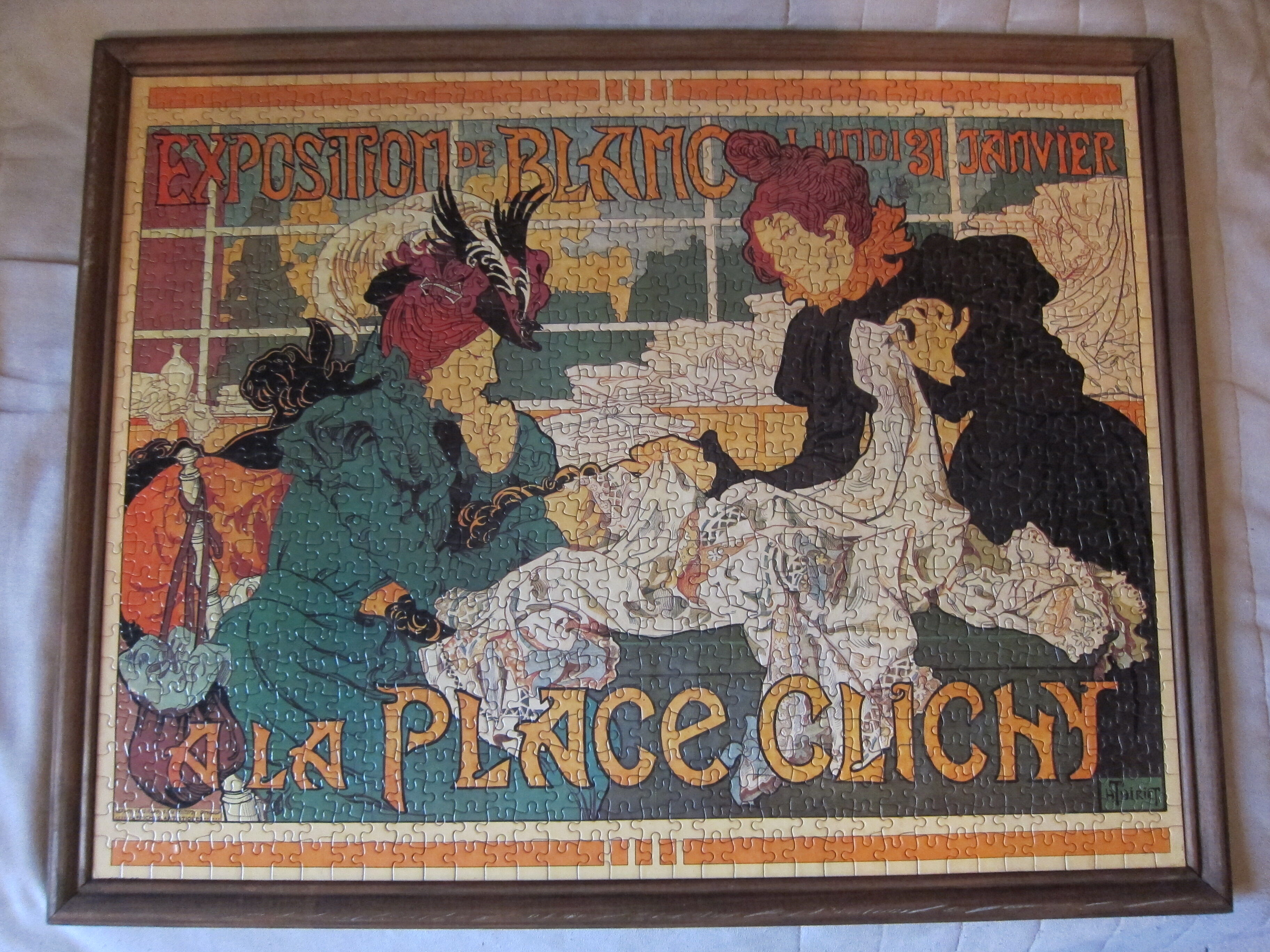 Art Nouveau puzzle Exhibition of white Monday, January 31 clichy Henry Thiriet