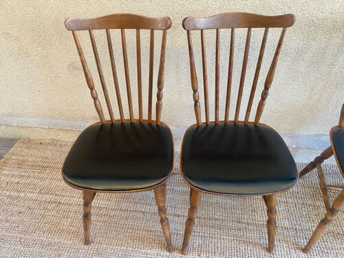 4 chairs bistro baumann tacoma boston vintage 60s